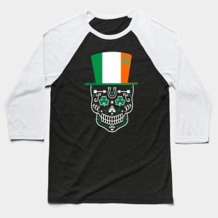 Irish st Patrick's day Irish Sugar Skull Baseball T-Shirt